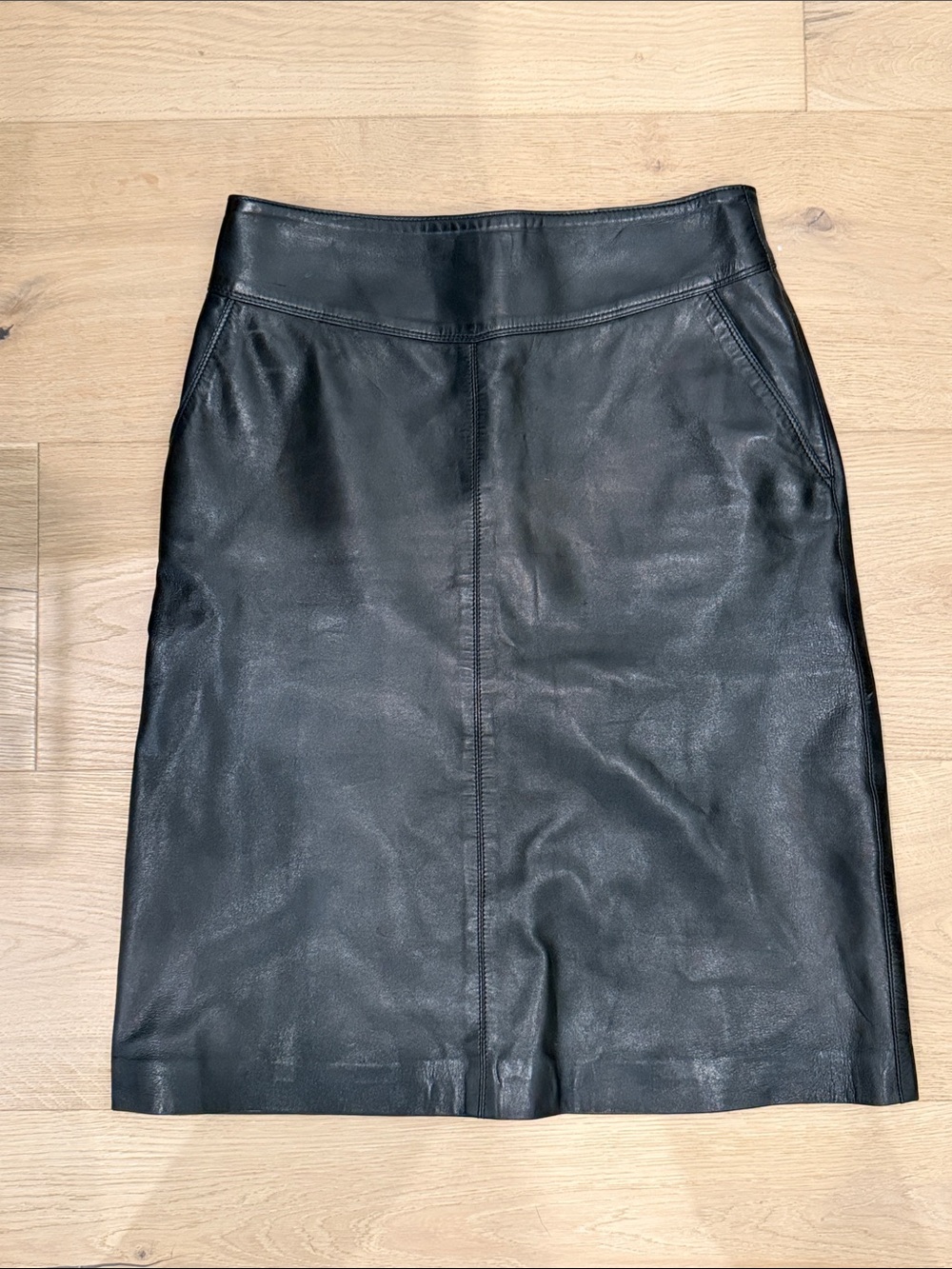 Bottega Veneta Black Leather Pencil Skirt - Women